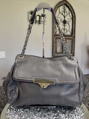 Nine West Gray Chain-Handle Shoulder Bag